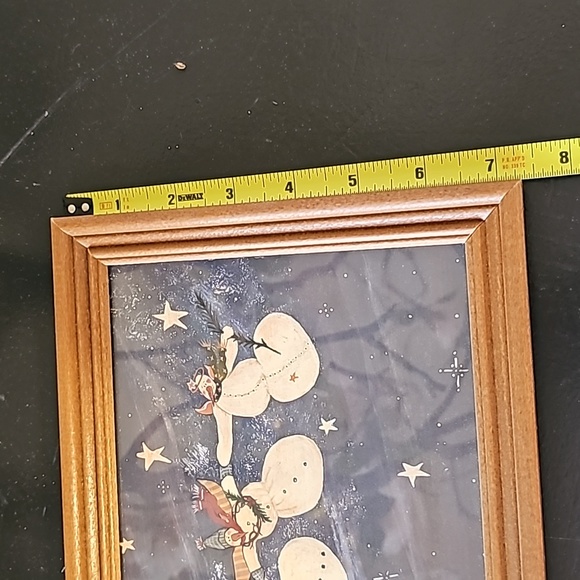 Vintage Flying Snowmen Framed Print Picture - Picture 5 of 5